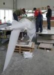 Shark fuselage bottom mold production